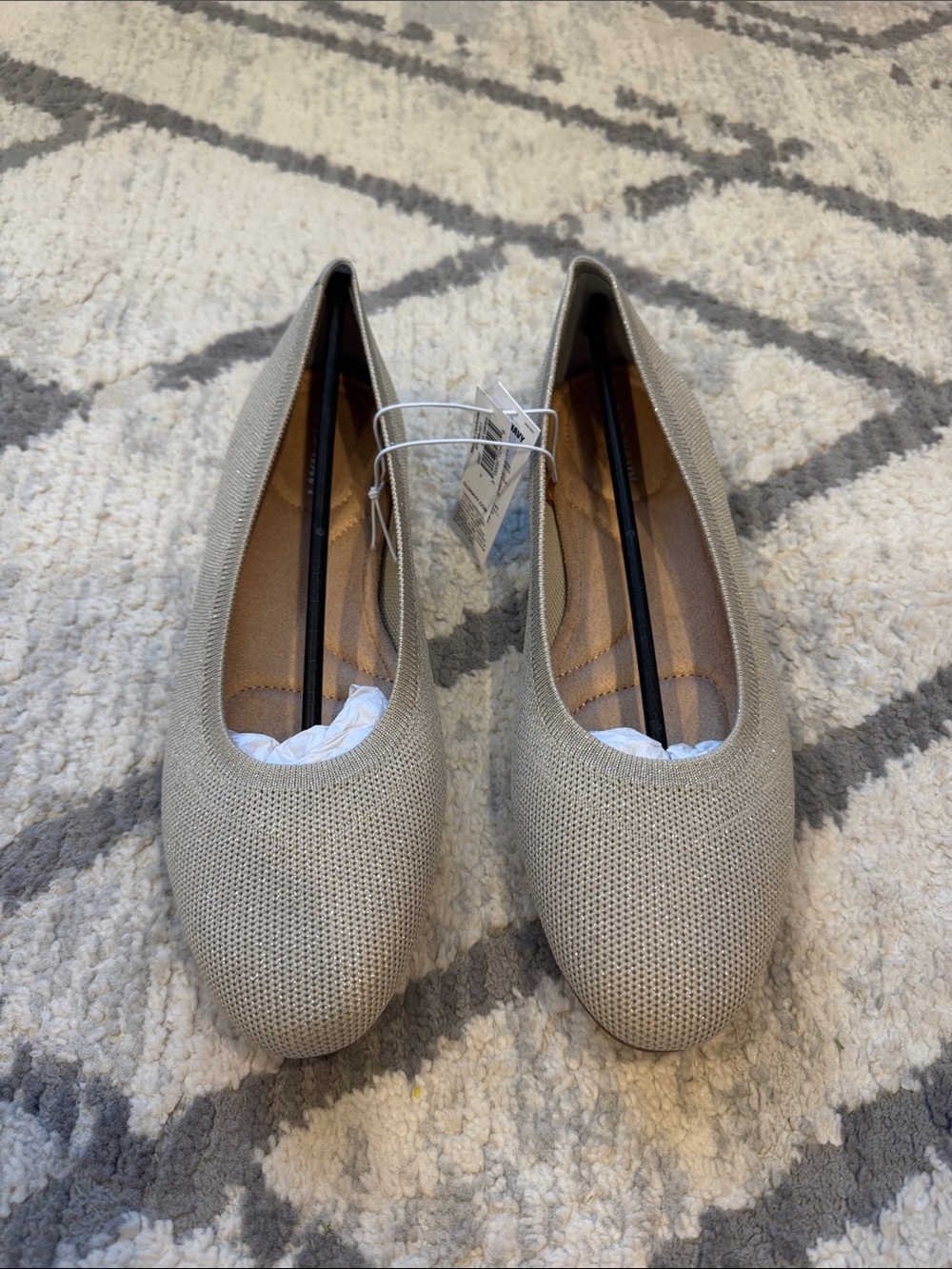 Women’s Knit Almond-Toe Ballet Flats
